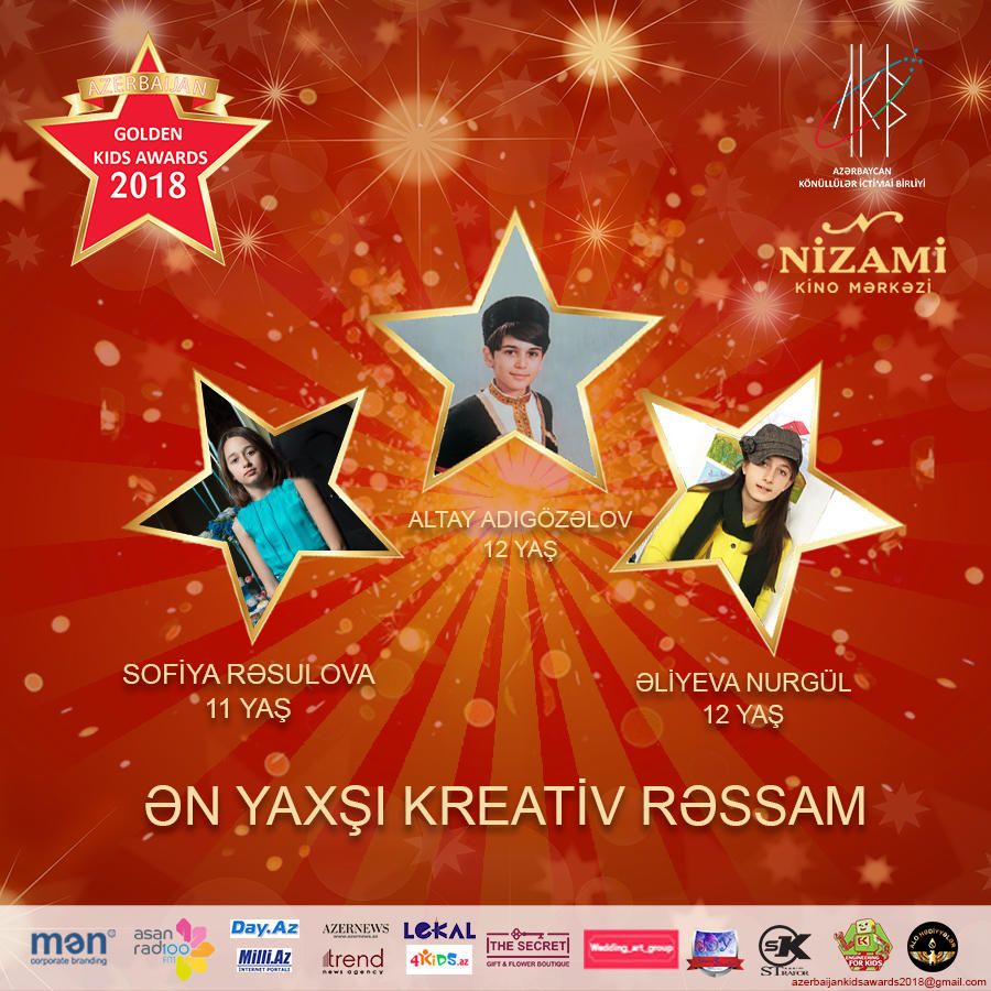 Определены все номинанты Azerbaijan Golden Kids Azerbaijan 2018 (ФОТО)