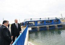 Президент Ильхам Алиев принял участие в открытии установки магистрального канала Шамкир-Самух-Геранбой на пересечении с Шелковым путем  (ФОТО)