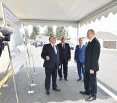 Президент Ильхам Алиев принял участие в открытии автодороги Делимамедли-Муздурлар-Гырыглы в Геранбойском районе (ФОТО)