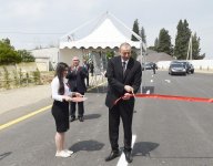 Президент Ильхам Алиев принял участие в открытии автодороги Делимамедли-Муздурлар-Гырыглы в Геранбойском районе (ФОТО)