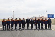 Президент Ильхам Алиев принял участие в открытии автодороги Делимамедли-Муздурлар-Гырыглы в Геранбойском районе (ФОТО)