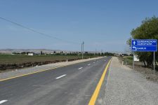 President Aliyev attends inauguration of highway in Goranboy district (PHOTO)