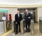 Президент Ильхам Алиев принял участие в открытии станции метро "Сахиль" после капремонта и реконструкции (ФОТО)