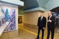 Президент Ильхам Алиев принял участие в открытии станции метро "Сахиль" после капремонта и реконструкции (ФОТО)