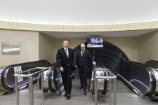 Президент Ильхам Алиев принял участие в открытии станции метро "Сахиль" после капремонта и реконструкции (ФОТО)