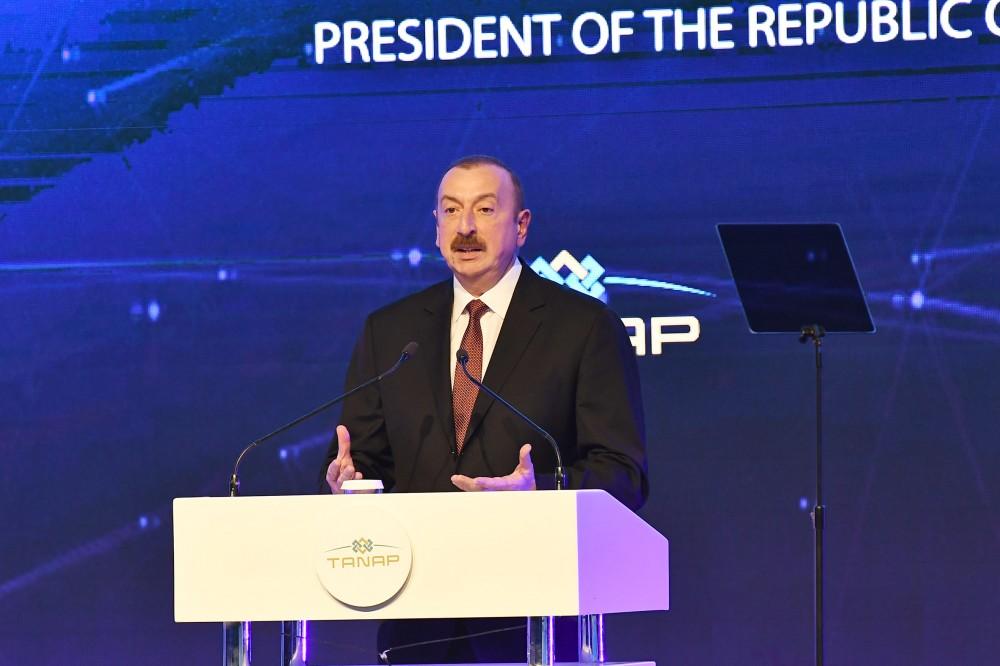 Президент Ильхам Алиев: TANAP - очередная победа Турции и Азербайджана