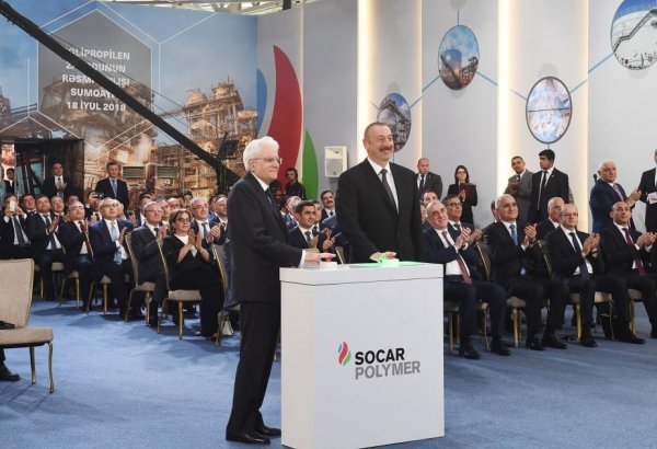 Presidents of Azerbaijan, Italy attend opening of polypropylene plant in Sumgait city (PHOTO)