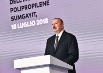Presidents of Azerbaijan, Italy attend opening of polypropylene plant in Sumgait city (PHOTO)