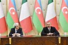 Presidents of Azerbaijan and Italy make press statements (PHOTO)