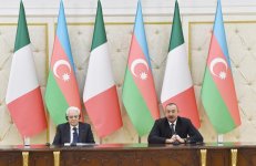 Presidents of Azerbaijan and Italy make press statements (PHOTO)