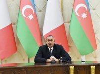 Presidents of Azerbaijan and Italy make press statements (PHOTO)