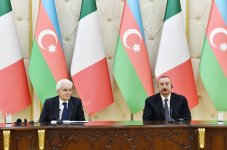 Presidents of Azerbaijan and Italy make press statements (PHOTO)