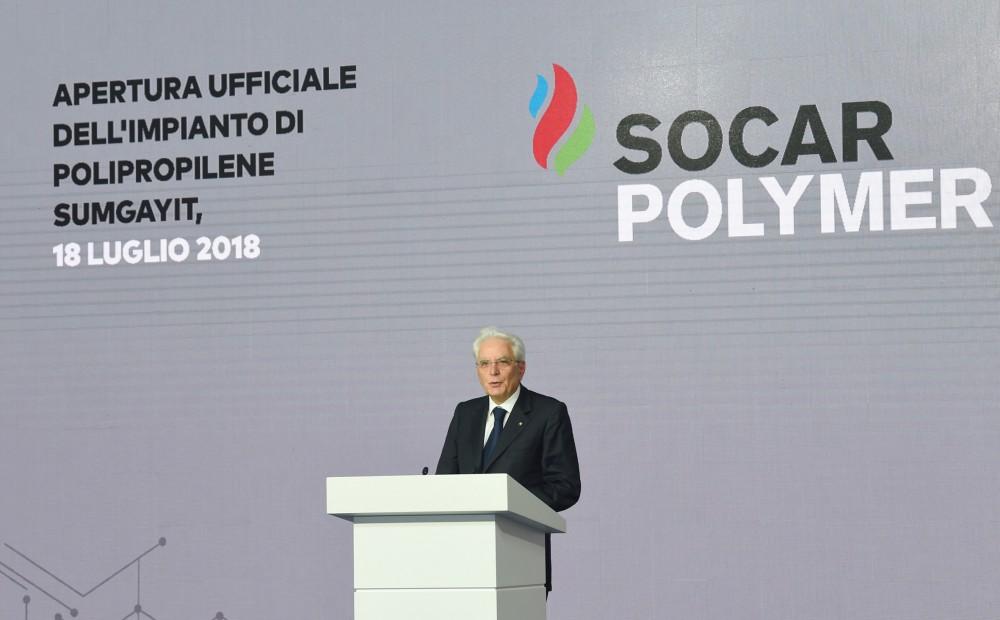 Presidents of Azerbaijan, Italy attend opening of polypropylene plant in Sumgait city (PHOTO)