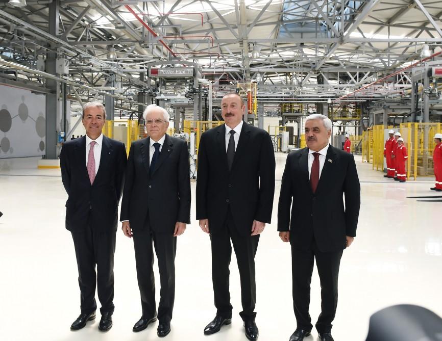 Presidents of Azerbaijan, Italy attend opening of polypropylene plant in Sumgait city (PHOTO)