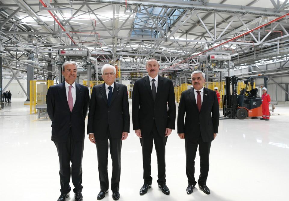 Presidents of Azerbaijan, Italy attend opening of polypropylene plant in Sumgait city (PHOTO)