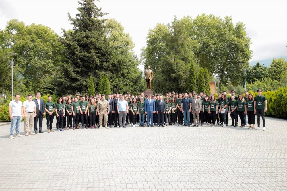 В Габале открылся военно-патриотический лагерь волонтеров (ФОТО)