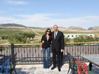 President Ilham Aliyev, first lady Mehriban Aliyeva attend opening of vine-growing and wine-making complex of Shirvan wines LLC in Shamakhi district (PHOTO)