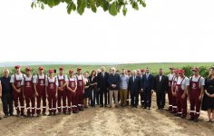 President Ilham Aliyev, first lady Mehriban Aliyeva attend opening of vine-growing and wine-making complex of Shirvan wines LLC in Shamakhi district (PHOTO)