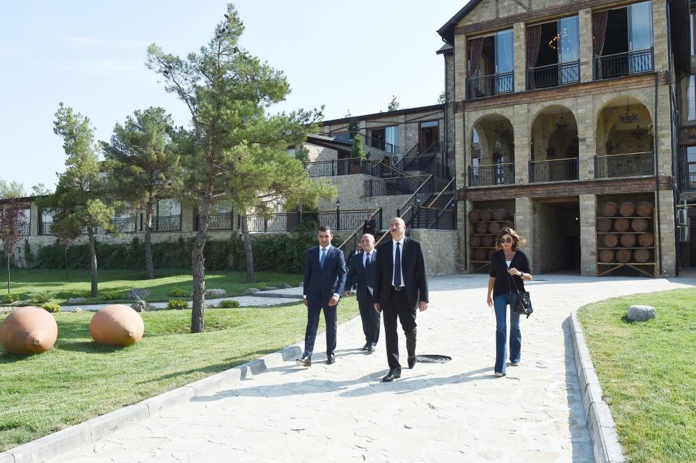 President Ilham Aliyev, first lady Mehriban Aliyeva attend opening of vine-growing and wine-making complex of Shirvan wines LLC in Shamakhi district (PHOTO)