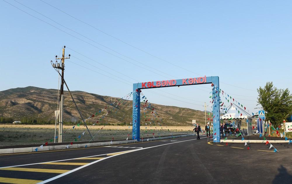 President Ilham Aliyev attends inauguration of Kurdmashi-Kalband-Girk highway after reconstruction and repair (PHOTO)
