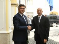 Cостоялся рабочий обед Президента Азербайджана с премьер-министром Хорватии (ФОТО)