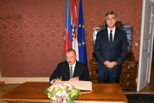 Cостоялся рабочий обед Президента Азербайджана с премьер-министром Хорватии (ФОТО)