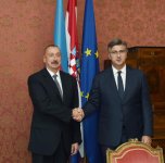 Cостоялся рабочий обед Президента Азербайджана с премьер-министром Хорватии (ФОТО)