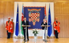 Azerbaijani, Croatian presidents make press statements (PHOTO)