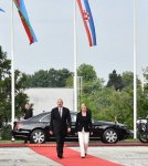 В Загребе состоялась церемония официальной встречи Президента Ильхама Алиева (ФОТО)