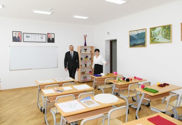 Ilham Aliyev inaugurates Mashtagha secondary school (PHOTO)