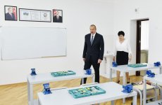 Ilham Aliyev inaugurates Mashtagha secondary school (PHOTO)