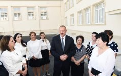 Ilham Aliyev inaugurates Mashtagha secondary school (PHOTO)