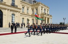Official welcome ceremony held for Turkey’s president in Baku (PHOTO)