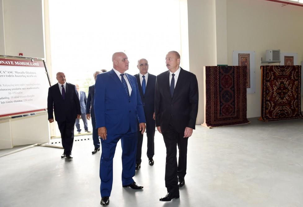Президент Ильхам Алиев принял участие в открытии Масаллинского промышленного квартала (ФОТО)