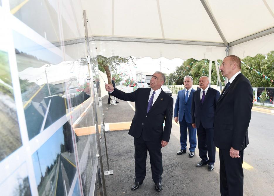 Ilham Aliyev inaugurates newly-reconstructed highway in Masalli (PHOTO)