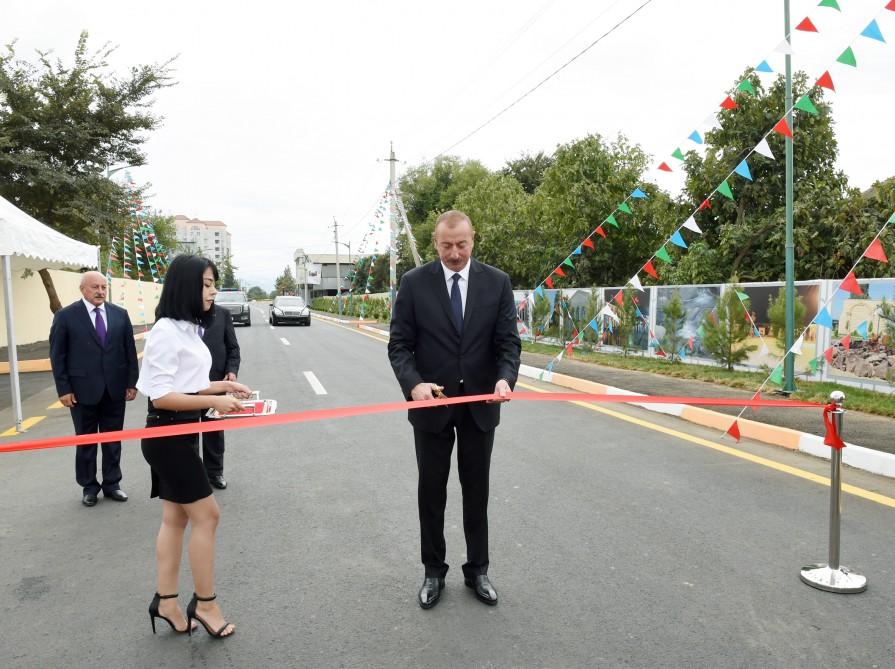 Ilham Aliyev inaugurates newly-reconstructed highway in Masalli (PHOTO)