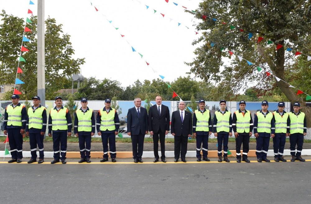 Ilham Aliyev inaugurates newly-reconstructed highway in Masalli (PHOTO)