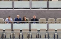 President Ilham Aliyev watched bronze medal bout of World Judo Championships (PHOTO)