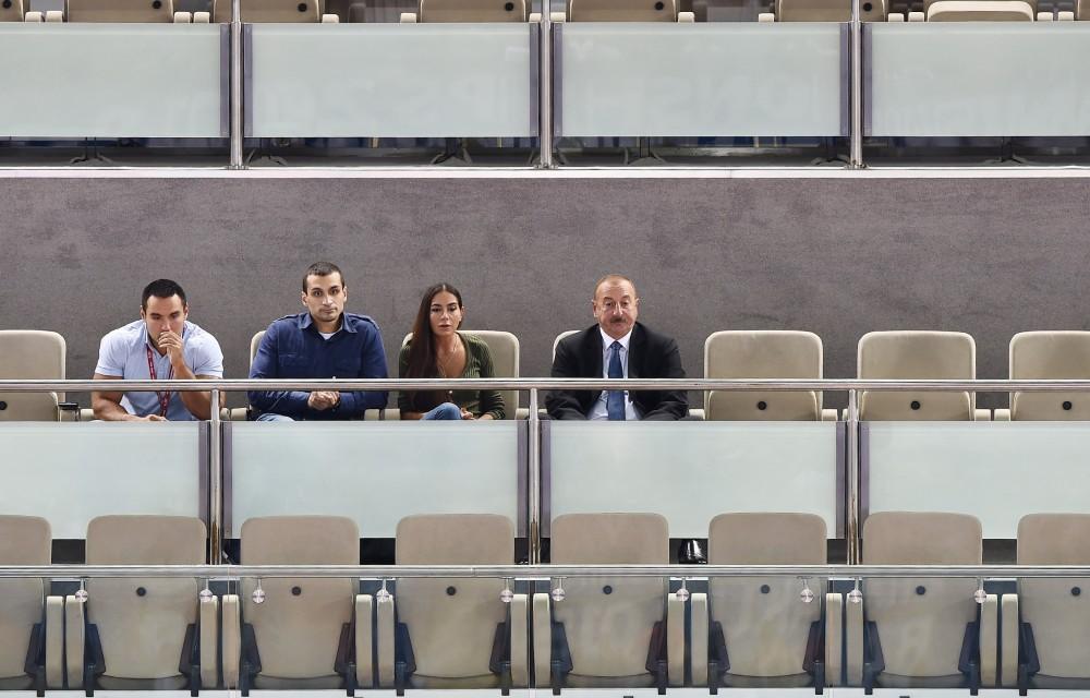 President Ilham Aliyev watched bronze medal bout of World Judo Championships (PHOTO)