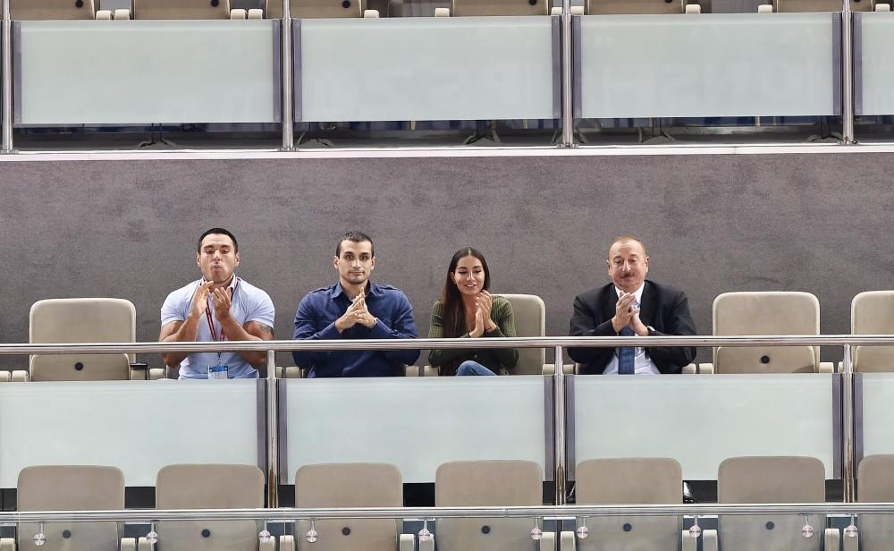 President Ilham Aliyev watched bronze medal bout of World Judo Championships (PHOTO)