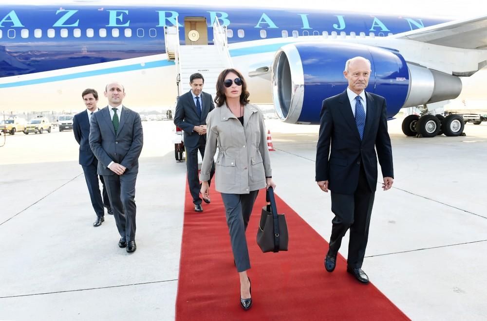 First Vice-President of Azerbaijan Mehriban Aliyeva arrives in Italy for official visit (PHOTO)