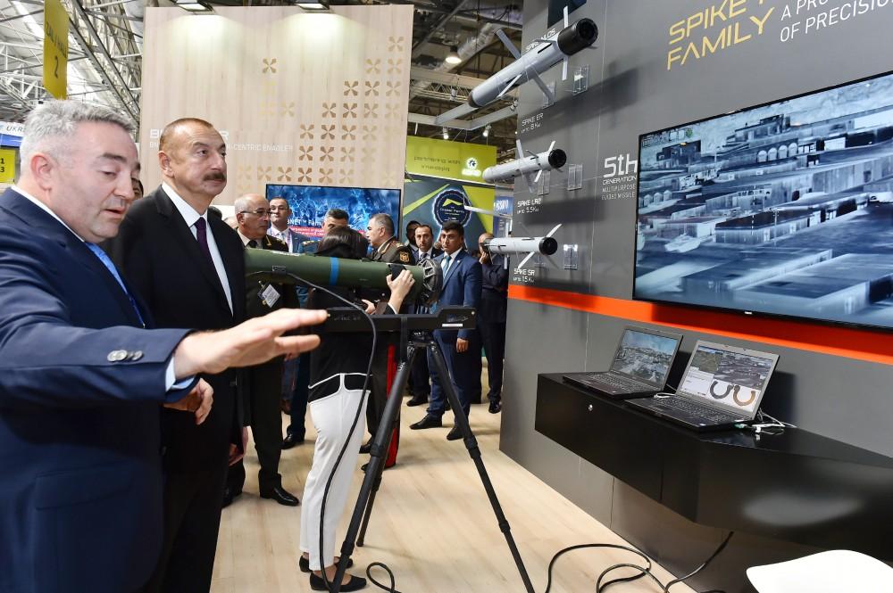 President Aliyev views Azerbaijan International Defense Exhibition ADEX 2018 (PHOTO)