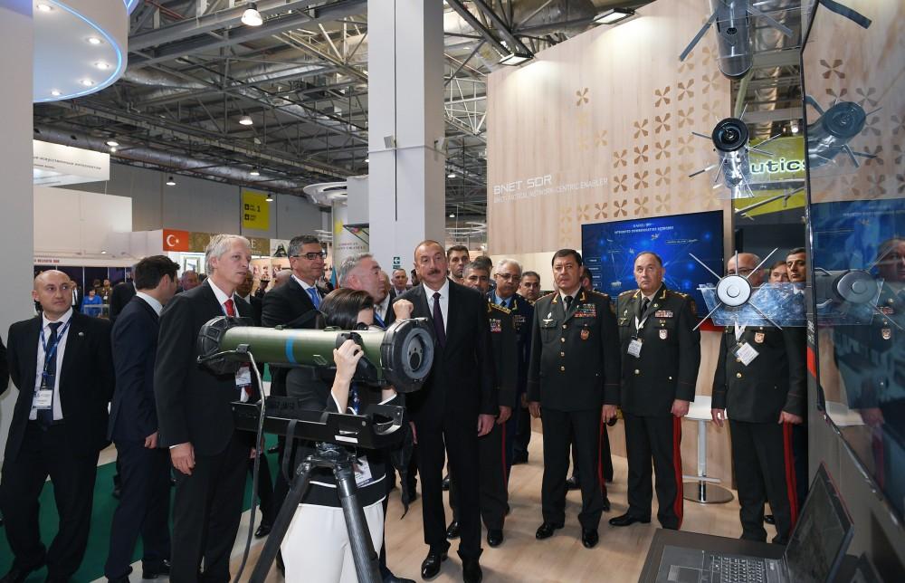 President Aliyev views Azerbaijan International Defense Exhibition ADEX 2018 (PHOTO)