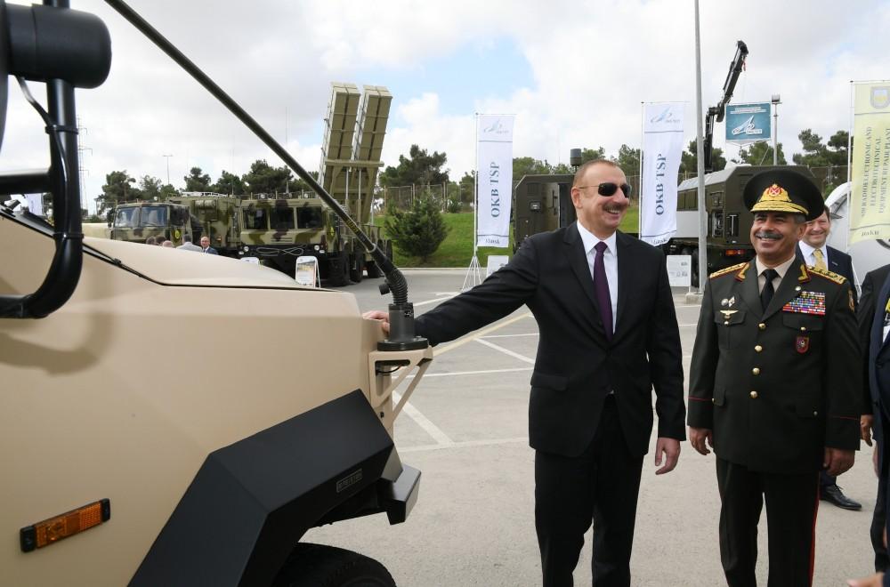 President Aliyev views Azerbaijan International Defense Exhibition ADEX 2018 (PHOTO)