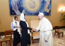 Первый вице-президент Мехрибан Алиева встретилась с Папой Римским Франциском (ФОТО)