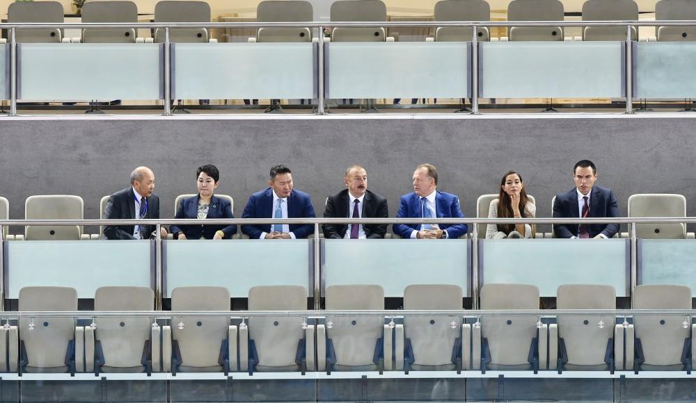 Президент Ильхам Алиев наблюдал соревнования Чемпионата мира по дзюдо (ФОТО)