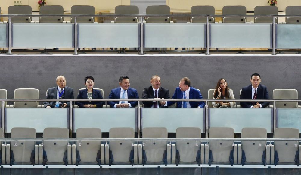 Президент Ильхам Алиев наблюдал соревнования Чемпионата мира по дзюдо (ФОТО)