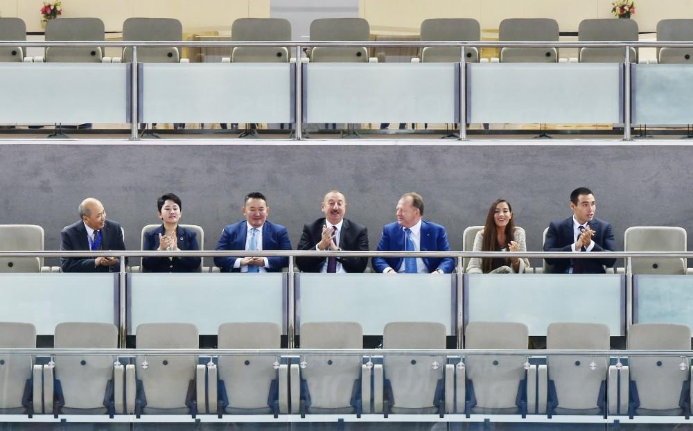 Президент Ильхам Алиев наблюдал соревнования Чемпионата мира по дзюдо (ФОТО)