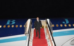 President Ilham Aliyev arrives in Tajikistan (PHOTO)