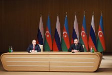 Presidents Ilham Aliyev, Vladimir Putin attend official opening ceremony of 9th Azerbaijan-Russia Interregional Forum (PHOTO)